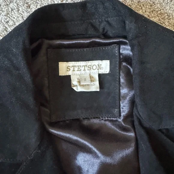 Stetson Black Fringed Suede Jacket - Picture 2 of 3